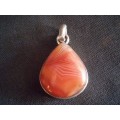 925 SILVER & AGATE PENDANT WITH CHAIN