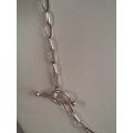 SILVER FOB STYLE NECKLACE