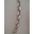 SILVER FOB STYLE NECKLACE