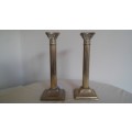 PAIR OF COLUMN  CANDLE HOLDERS