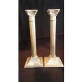 PAIR OF COLUMN  CANDLE HOLDERS