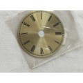 Clock: Small Quartz gold metal dial - 68mm(b)