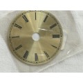 Clock: Small Quartz gold metal dial - 68mm(b)