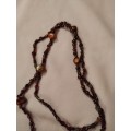 Garnets and fresh water pearls necklace