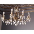 Large 8 arm Chandelier with crystals