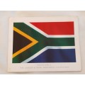 South African flag post card