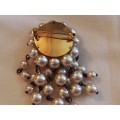 Vintage Pearl Style Brooch