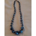 Vintage dark blue  necklace