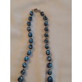 Vintage dark blue  necklace