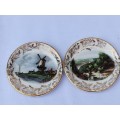 Staffordshire Made in England two pin plates