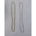 Two White Faux Pearl Necklaces