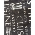 Black and White Cuisine tablecloth