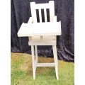 Vintage Baby High chair painted white