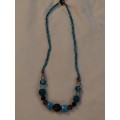 Beaded blue Necklaces
