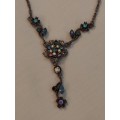 Vintage Necklace with Colored stones