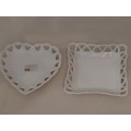 Two Small White Deco Pin dishes