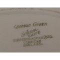 Queens Green, Solian Ware. Simpsons (potters) Ltd, Cobridge England Sauce boat with underplate