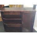 ***CLEARANCE****Imbuia Cabinet with Queen Anne Legs. With shelves and a section that has a door.