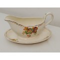 Creampetal Grindley England Sauceboat with underplate