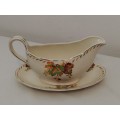 Creampetal Grindley England Sauceboat with underplate