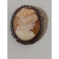 Antique Pinch Back Cameo brooch/Pendant