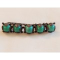 Vintage Turquoise color stone brooch