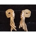 Vintage Swill and Tassell gold tone earrings