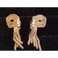 Vintage Swill and Tassell gold tone earrings