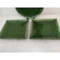 x3 Green decor plates