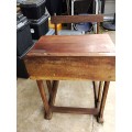 Vintage wooden single school desk