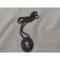 Faux cameo Pendant with chain