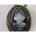 Faux cameo Pendant with chain