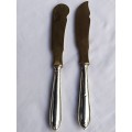 Two 830 Silver cheese knifes