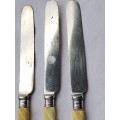 Three Bone desert knifes