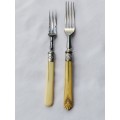 Two Fruit bone handle forks