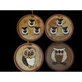 x4 Owl Plates  (pottery)