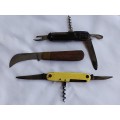 Three Pocket Knifes