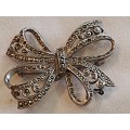 Bow Marcasite Brooch
