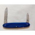 Victorinox Switzerland Stainless Rostfrei Blue Pocket Knife
