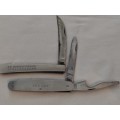 Two Stainless steel pocket knifes: Advanx & E.F Eversmeyer & Co JHB