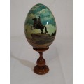 Hand Painted Russian egg on stand