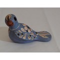 Blue hand painted Ceramic bird