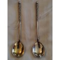 Two Antique Russian Silver Teaspoons