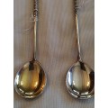 Two Antique Russian Silver Teaspoons