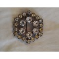 Vintage Brooch, Crystal Sparkle Rhinestone Brooch