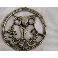 Vintage Aries metal pendant