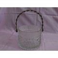 Vintage Midcentury France Made Tear Drop Textured Glass Ice Bucket