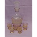 Made in Italy Liqueur decanter and 4 glasses