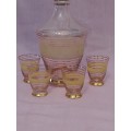 Made in Italy Liqueur decanter and 4 glasses