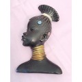 Vintage Ndebele South Africa Woman bust wall art